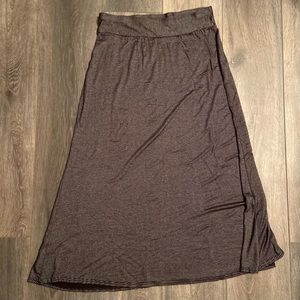 Long Black & Silver Striped Skirt